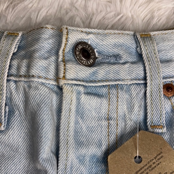 Levi's Light Blue Ripped Denim Shorts - Picture 2 of 7